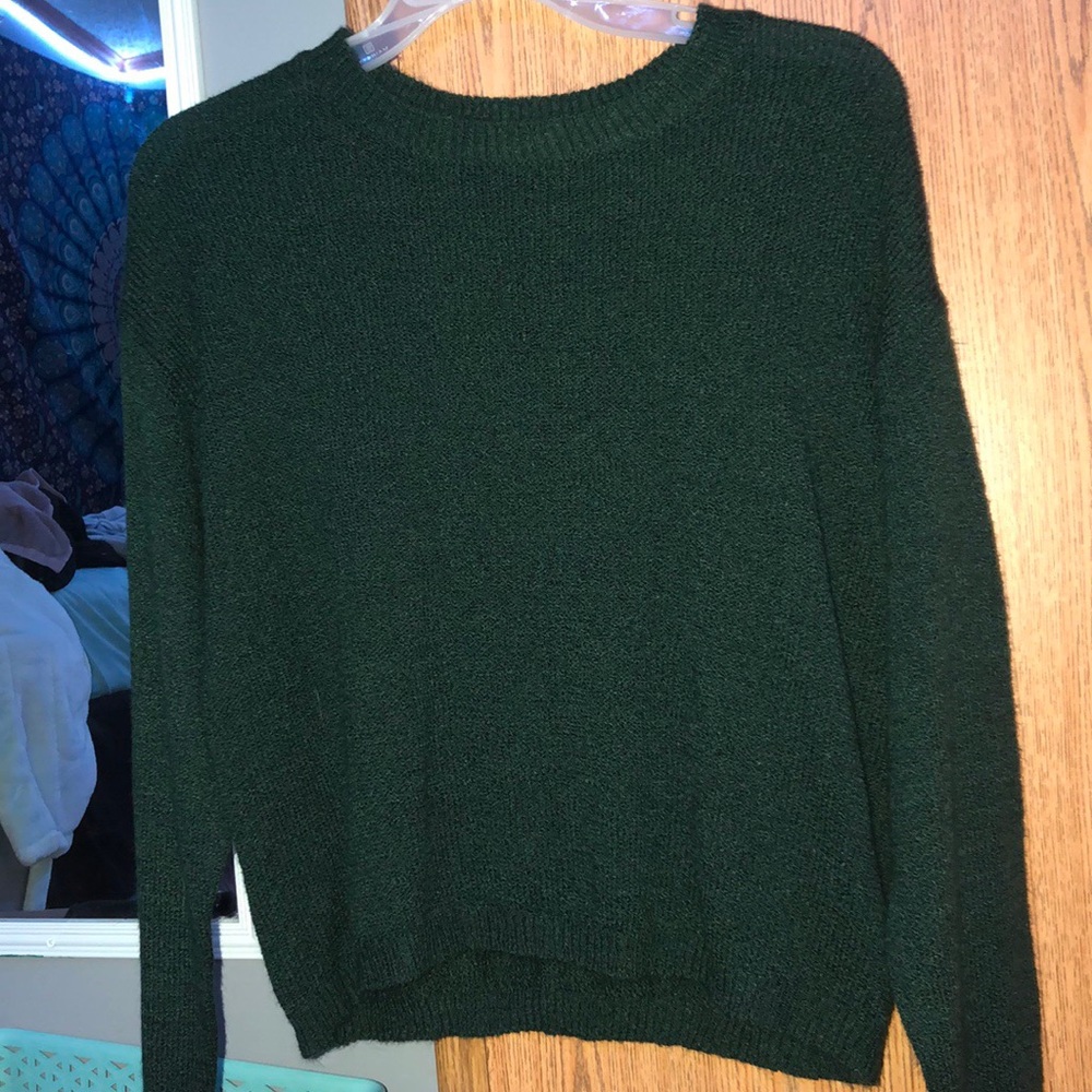 garage green sweater
